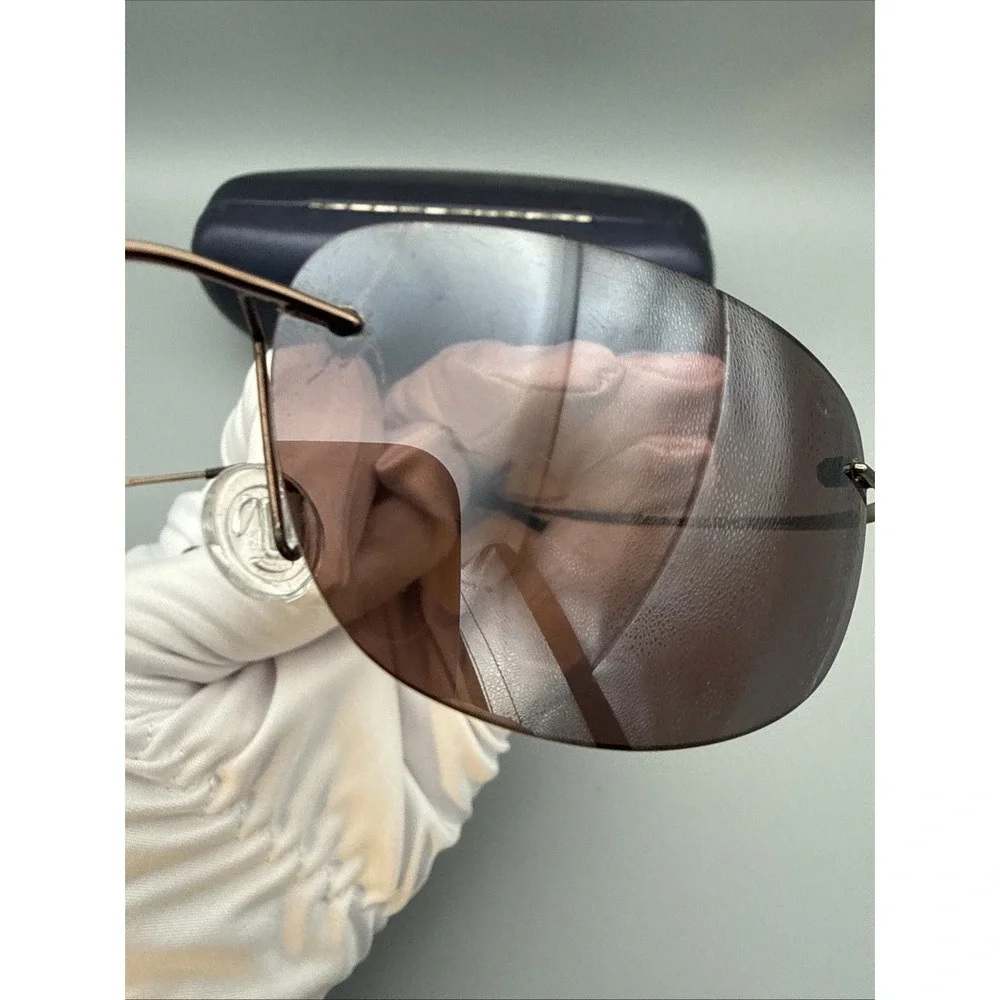 RARE Maui Jim MJ-SPORT  MJ-502-02  PURE TITANIUM Frames/Rimless includes MJ Case